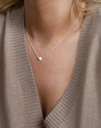 Stardust shine drop necklace silver