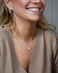 Stardust shine drop necklace silver