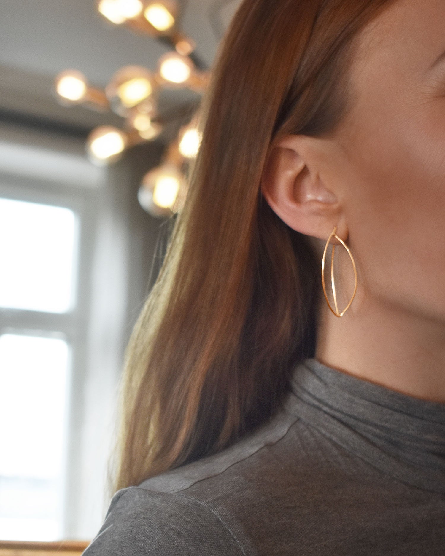 Together big earrings gold