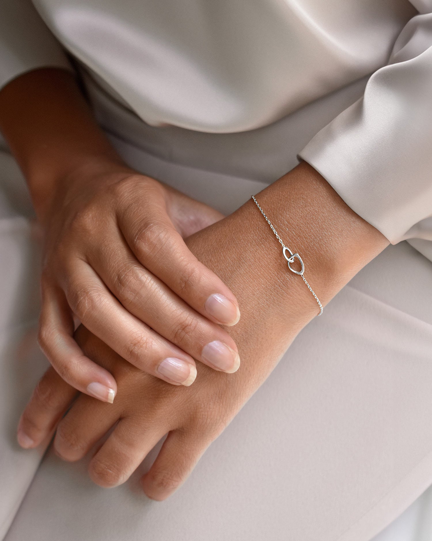 Together drop bracelet silver