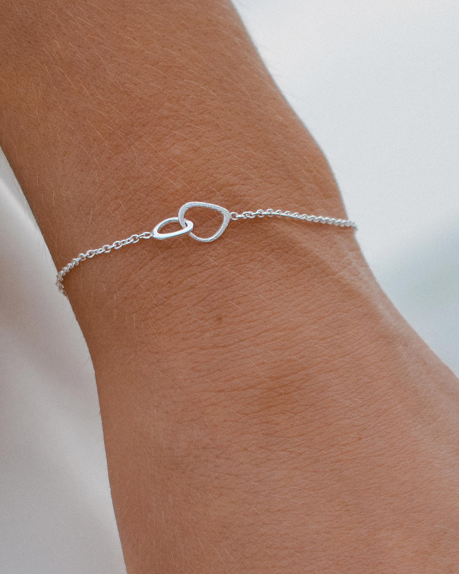 Together drop bracelet silver