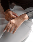 Together drop bracelet gold
