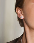 Together drop studs silver
