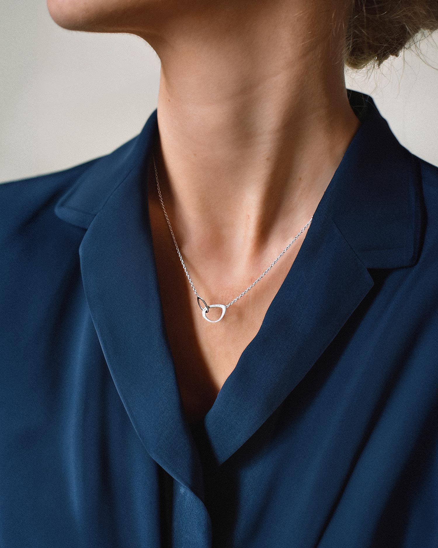 Together single necklace silver