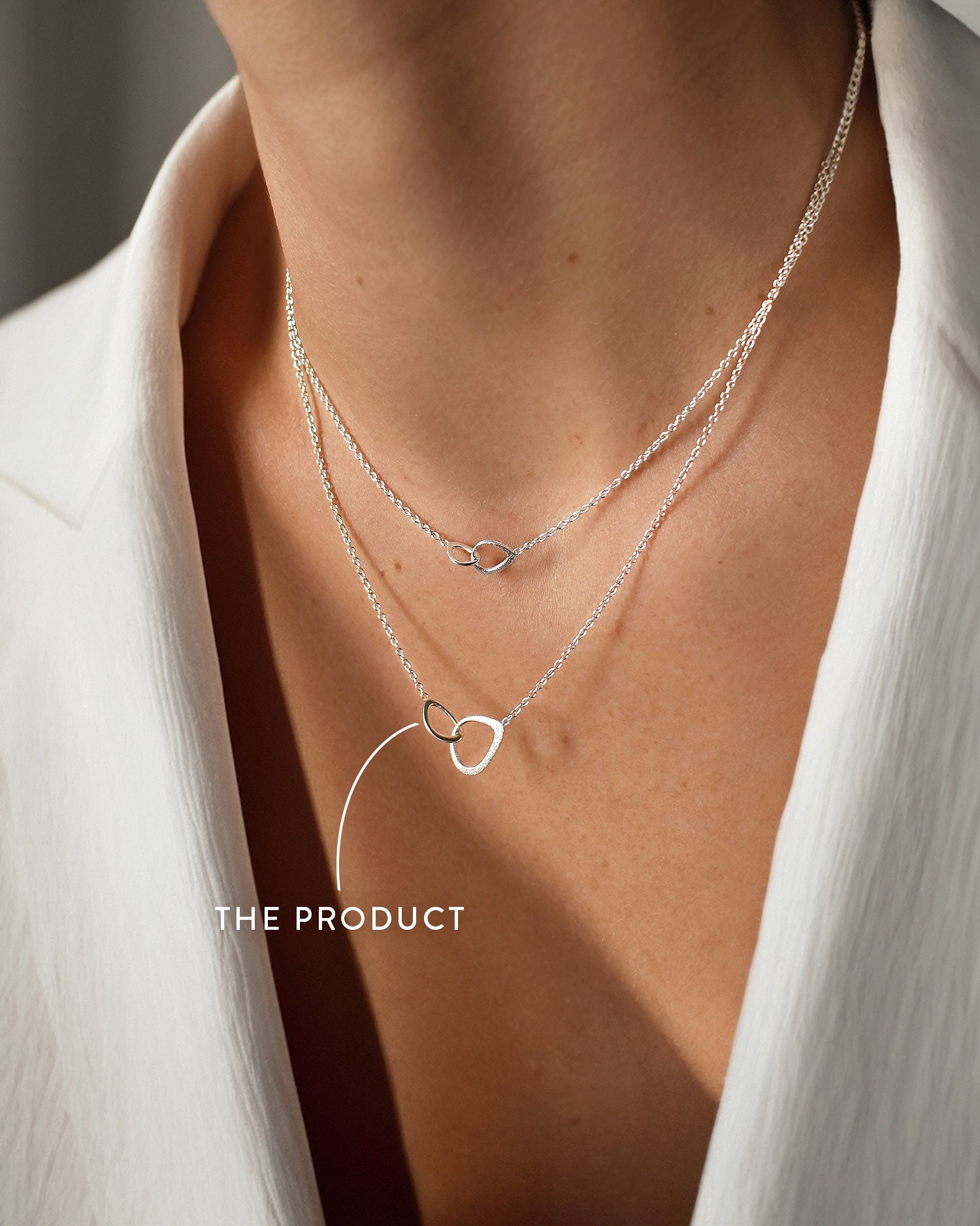 Together single necklace silver