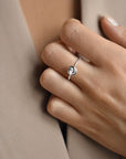 Unity drop ring silver