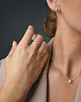 Unity drop ring silver