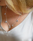 Violet full necklace silver