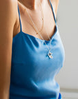 Violet necklace silver