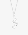 Water Flow medium necklace silver