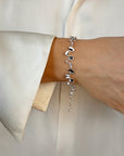 Water Flow small full bracelet silver