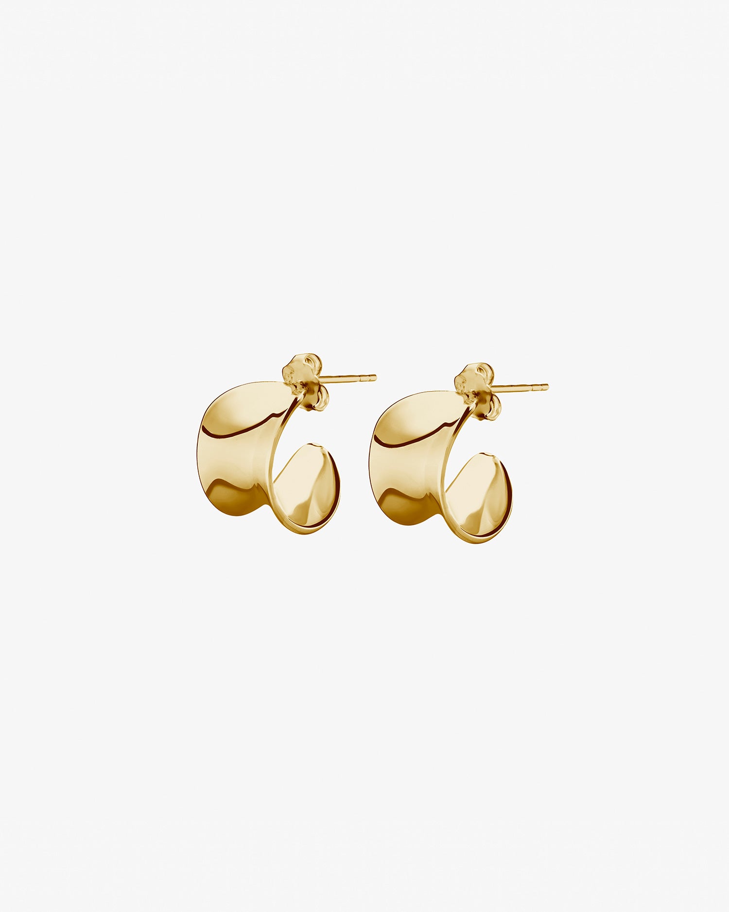 Wave mini hoops gold