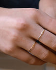 Women Unite drop ring silver