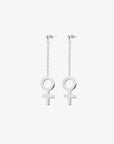 Women Unite long earrings silver
