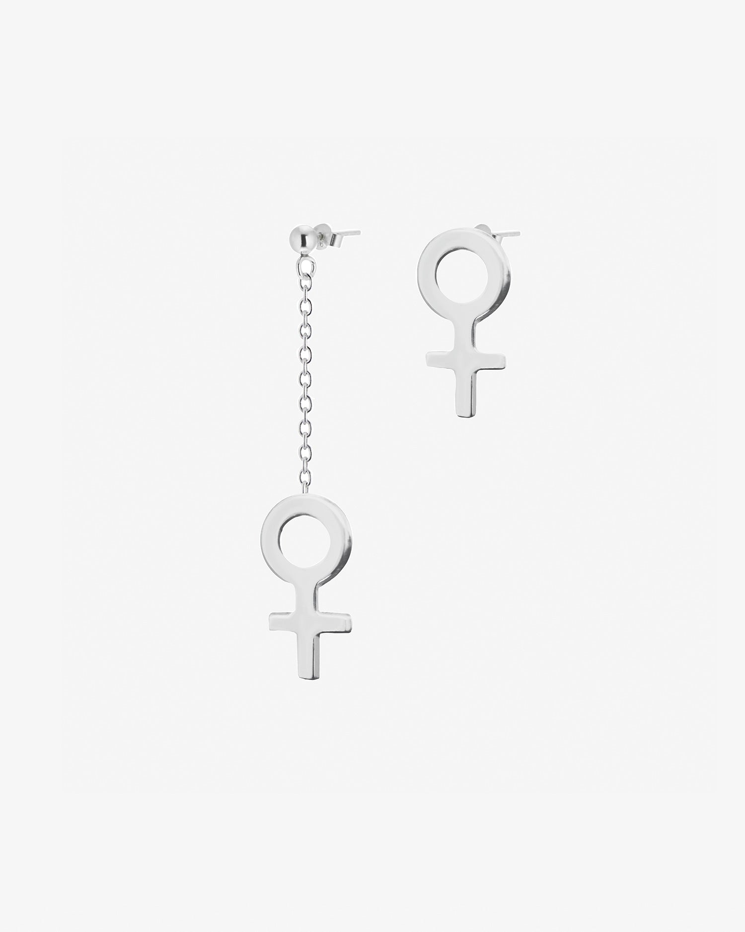 Women Unite mixed earrings silver