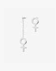 Women Unite mixed earrings silver
