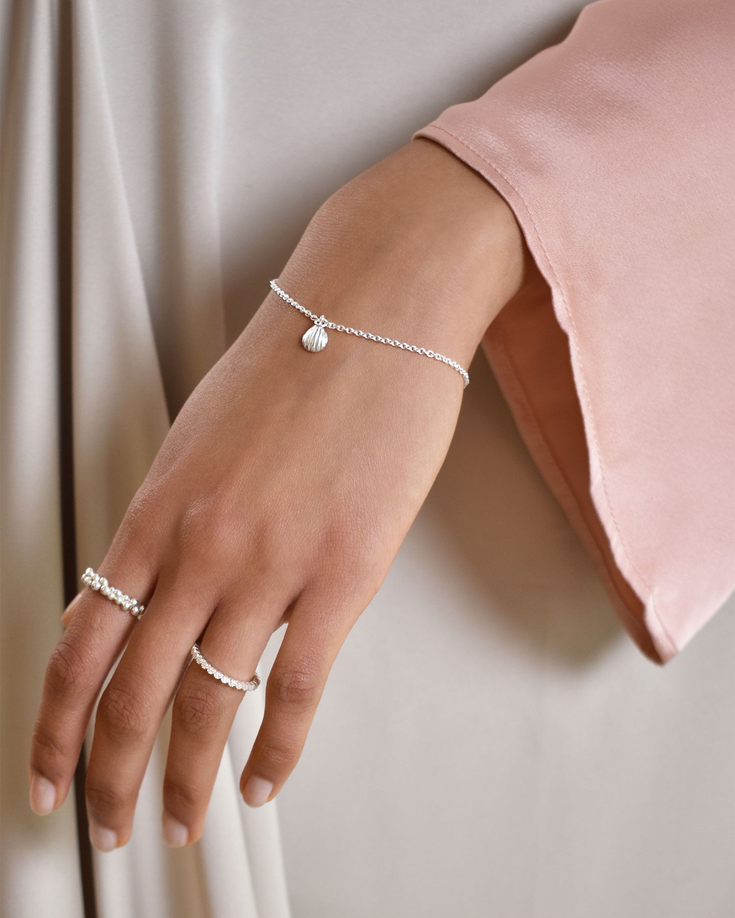 Beach single bracelet silver
