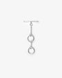 Extra chain single necklace silver