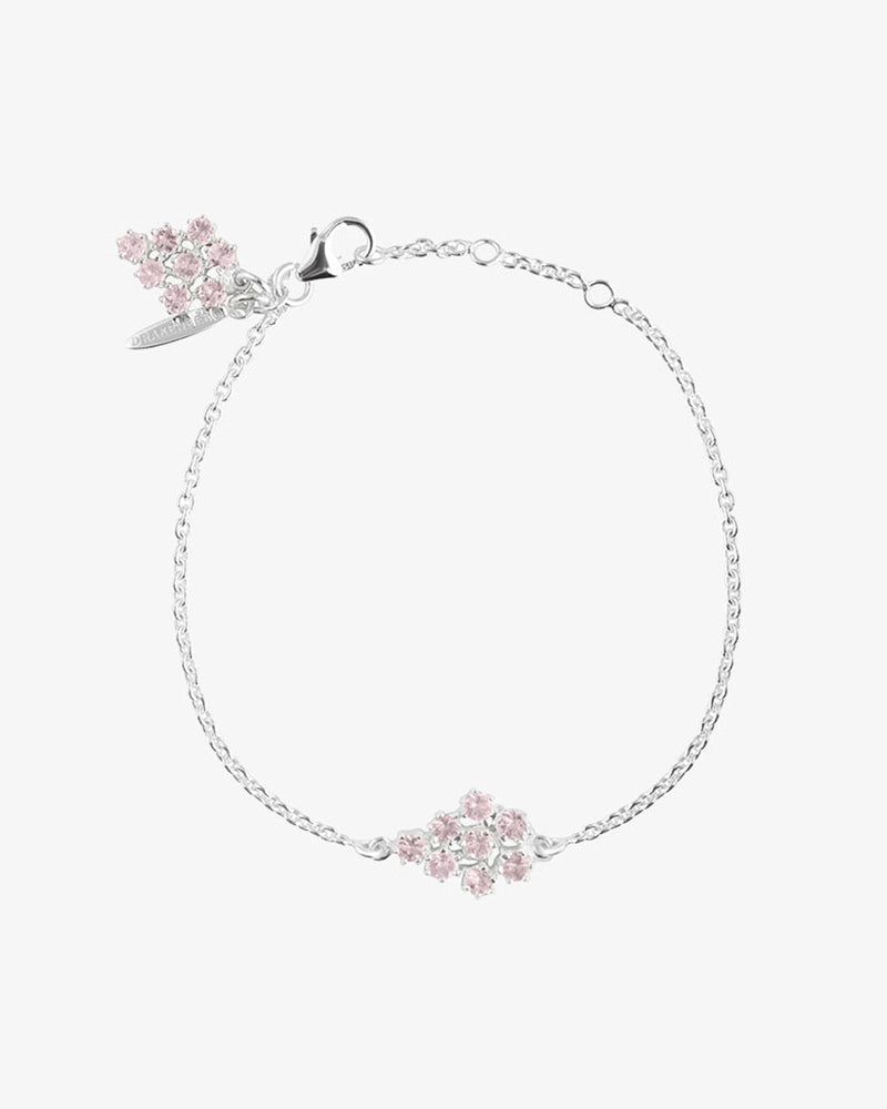 Frost single bracelet silver rose quartz
