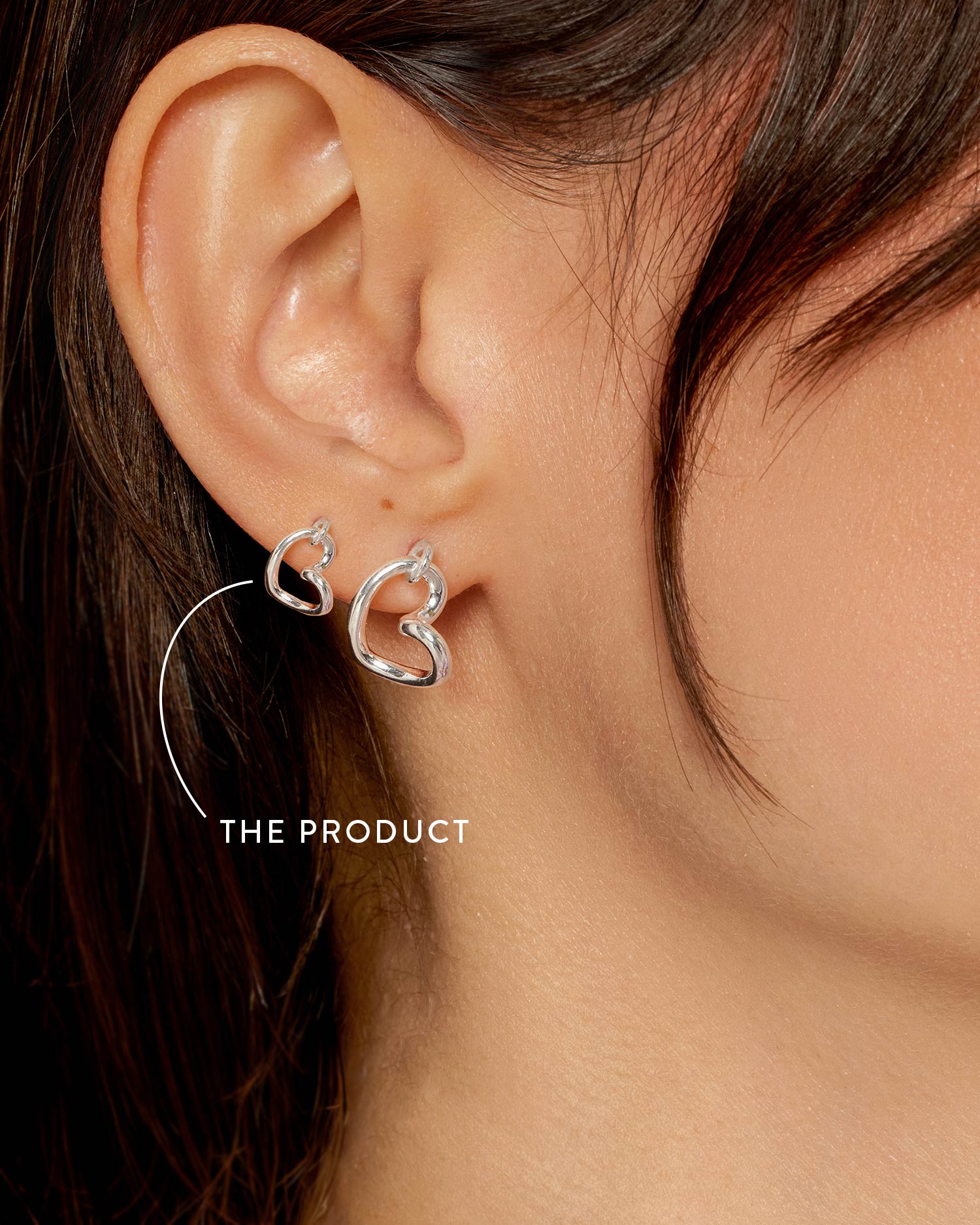 Love Vibe drop studs silver
