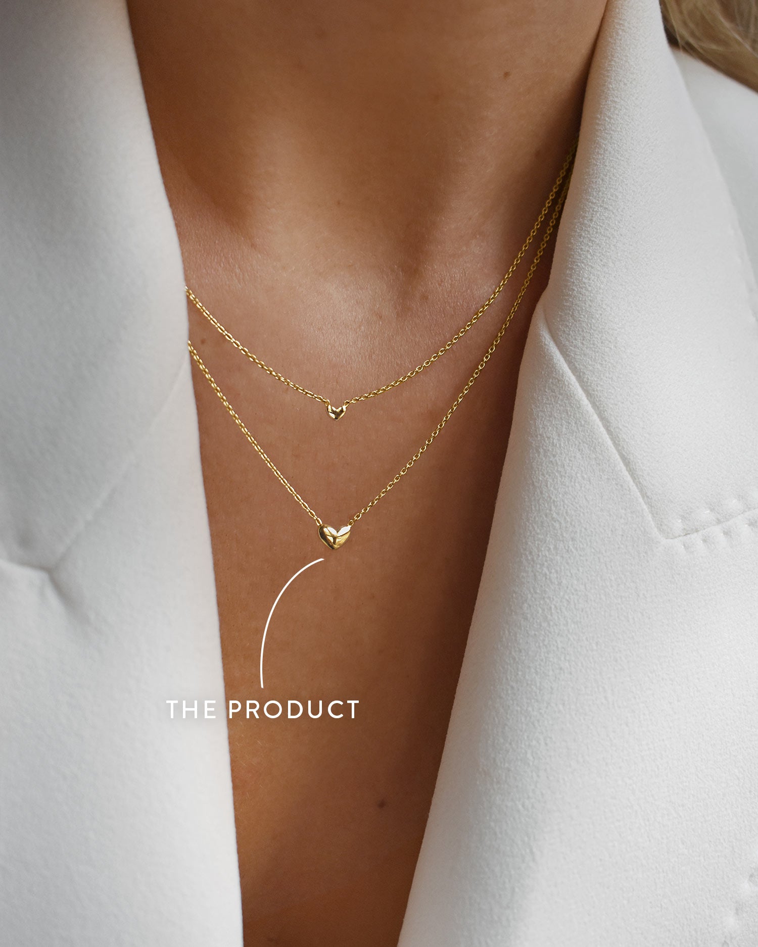 Loving Heart medium single necklace gold