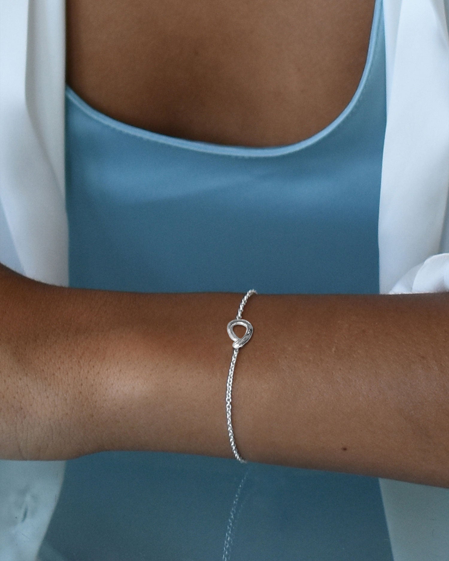 Ocean drop bracelet silver