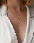 Ocean small single necklace gold