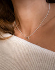 Together drop necklace silver