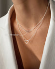 Together drop necklace silver