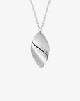 Aqua single necklace silver