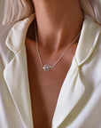 Autumn Leaf single necklace silver