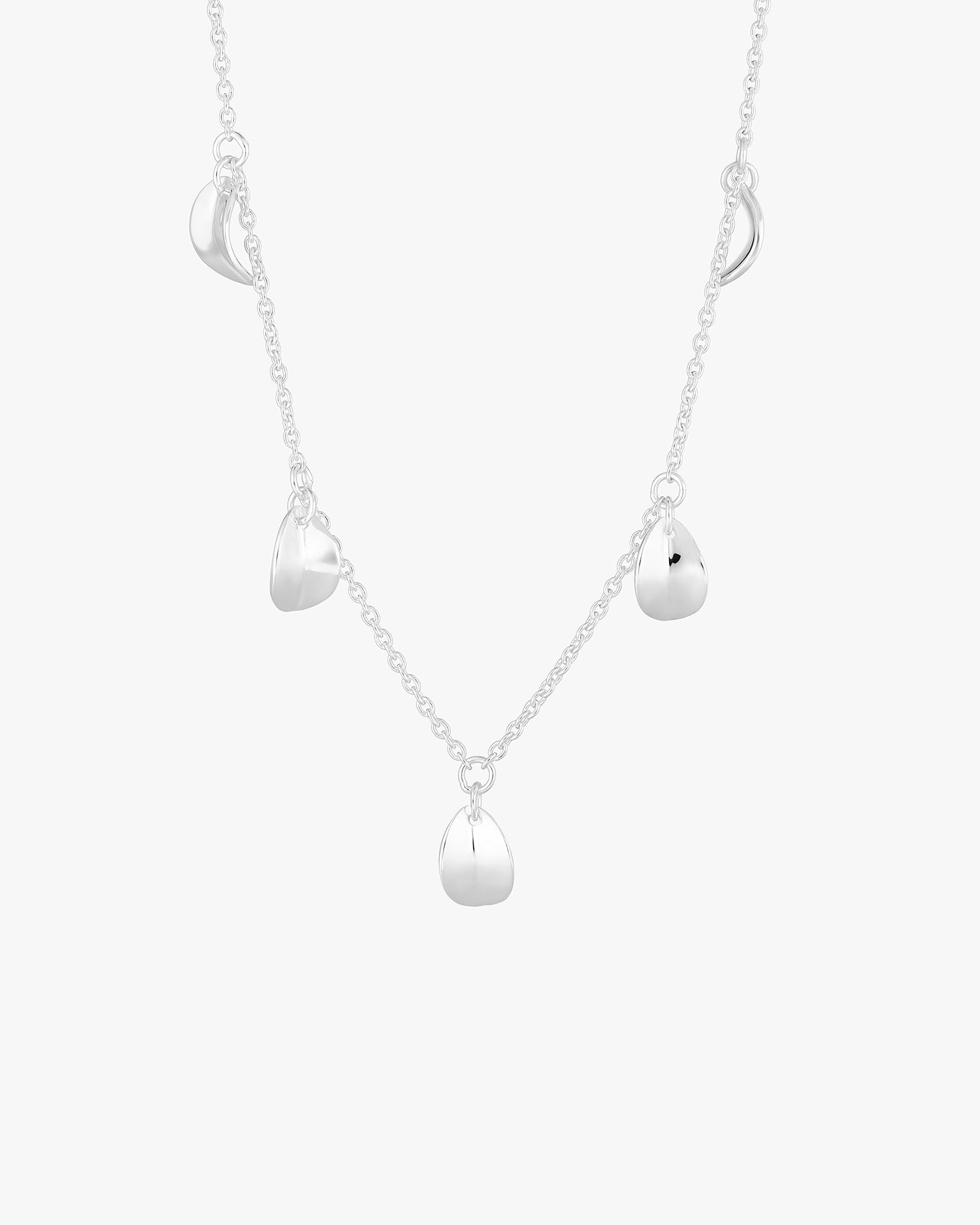Botanica drop full necklace silver