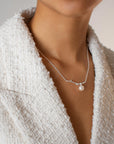 Branch pearl necklace silver