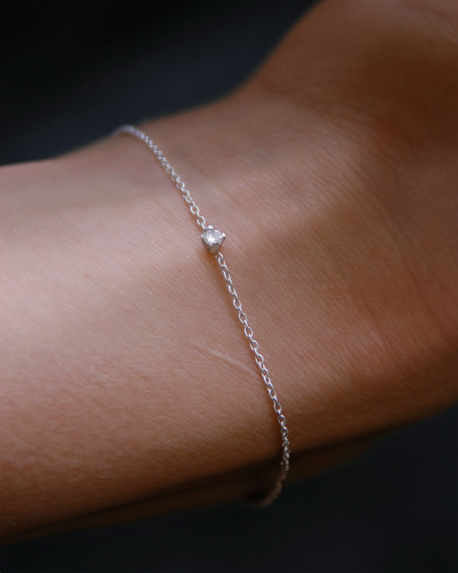 Diamond Sky drop bracelet silver