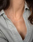 Drops full necklace silver