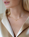 Empower drop necklace gold