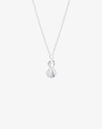 Hortensia drop necklace silver