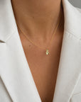 Hortensia drop necklace gold