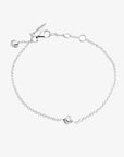 Le Knot flat drop bracelet silver