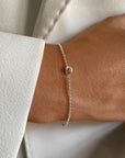 Le Knot flat drop bracelet silver