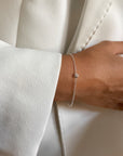 Le Knot flat drop bracelet silver