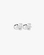 Le Knot flat drop studs silver