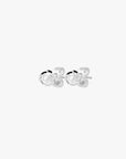 Le Knot flat drop studs silver