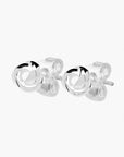 Le Knot flat drop studs silver