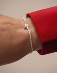 Le Knot drop bracelet silver