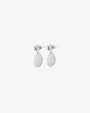 Leaf drop studs silver