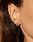 Love Vibe drop studs gold