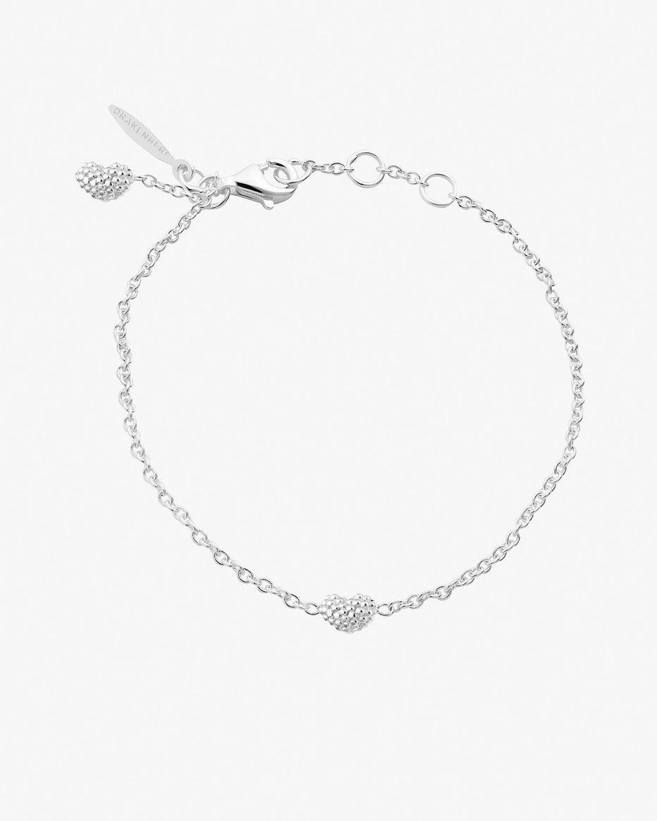 SILVER BUBBLE HEART BRACELET