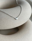 Loving Heart drop necklace silver