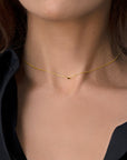 Loving Heart drop necklace gold